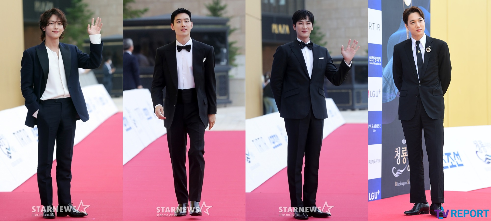 Từ trái qua: Im Si Wan, Lee Je Hoon, Ahn Bo Hyun và Kai (nhóm EXO).